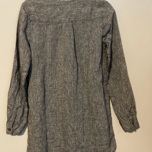 Placket Tunic Gray Blouse S/M/L - Picture 6 of 6
